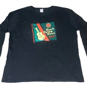 George Thorogood & The Destroyers 2017 Rock Party Tour Black LongSleeve Shirt XL